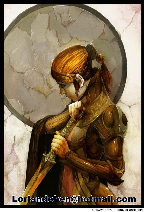 Illustration: golden warrior 1
