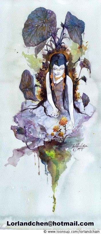 Illustration: Fading Water lily 1