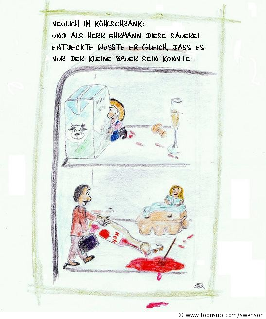 Cartoon: Neulich kam der Ehrmann früher nach Hause... 1