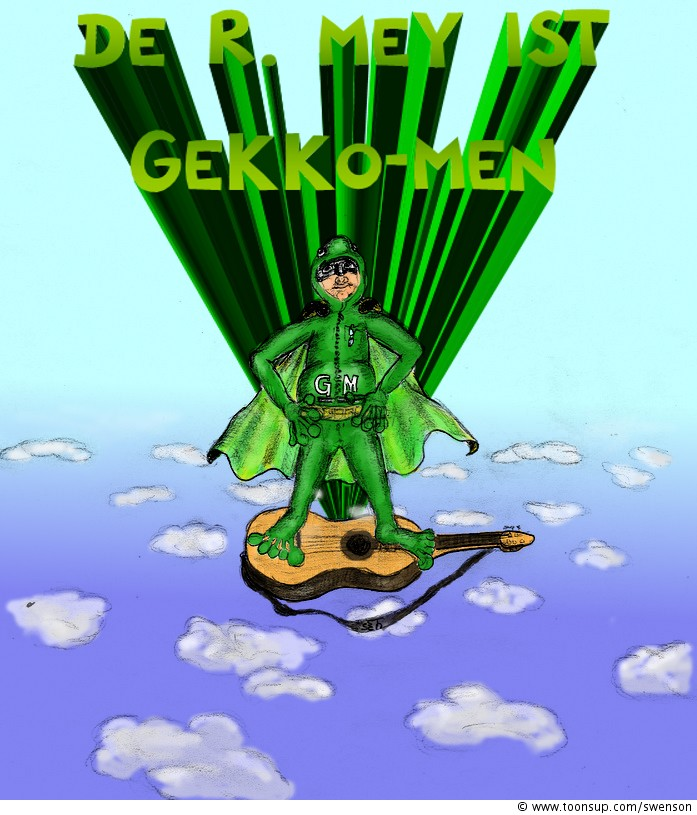Cartoon: Über den Wolken, muß die Freiheit .... 1