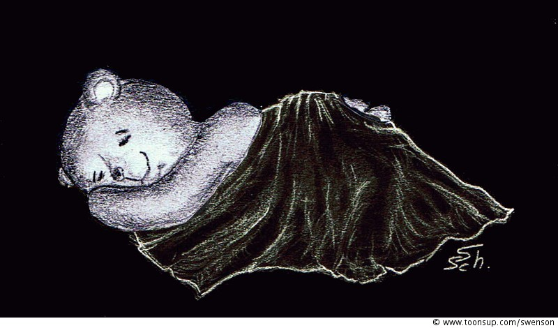 Illustration: Schlafbärchen (Licht aus) 1
