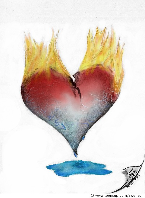 Illustration: Brennendes Herz (2.chance) 1
