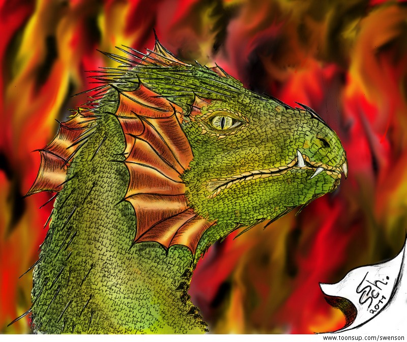 Illustration: Feuer Drache 1