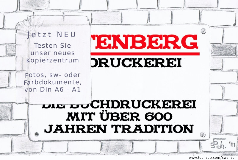 Cartoon: Buchdruck- und Kopierzentrum 1