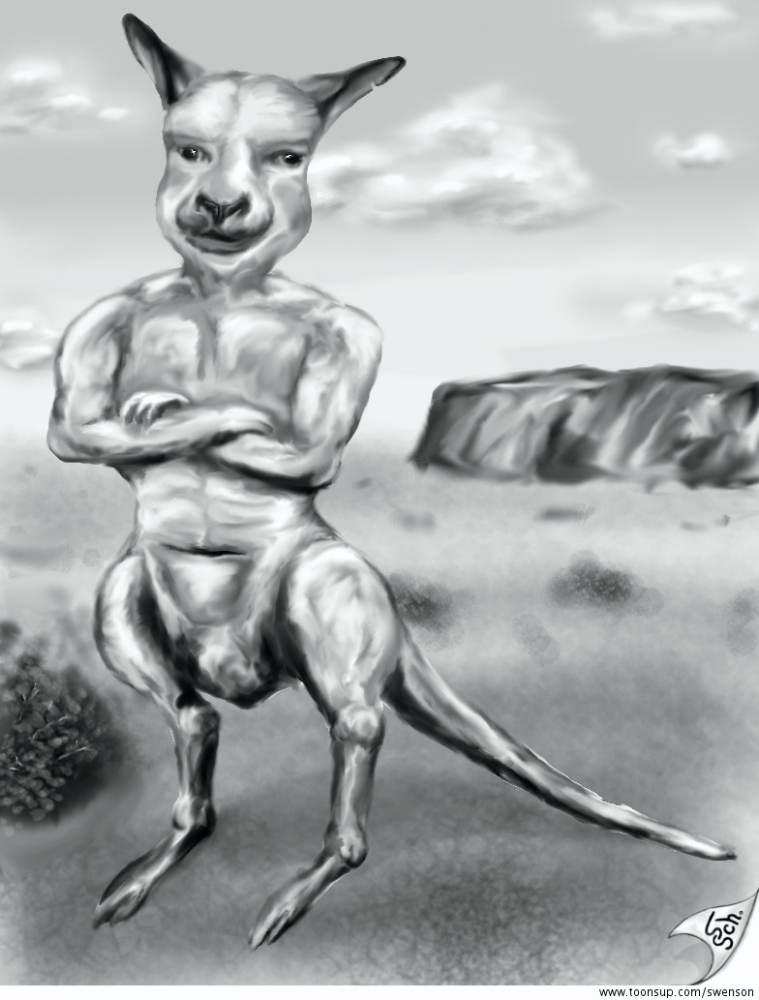 Illustration: Känguru at Work 2