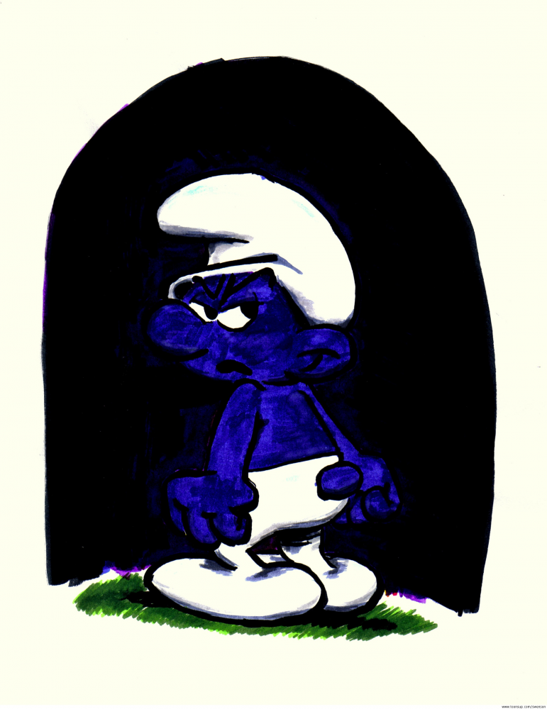 Concept Art / Character Design: Schlumpfig dunkel 1