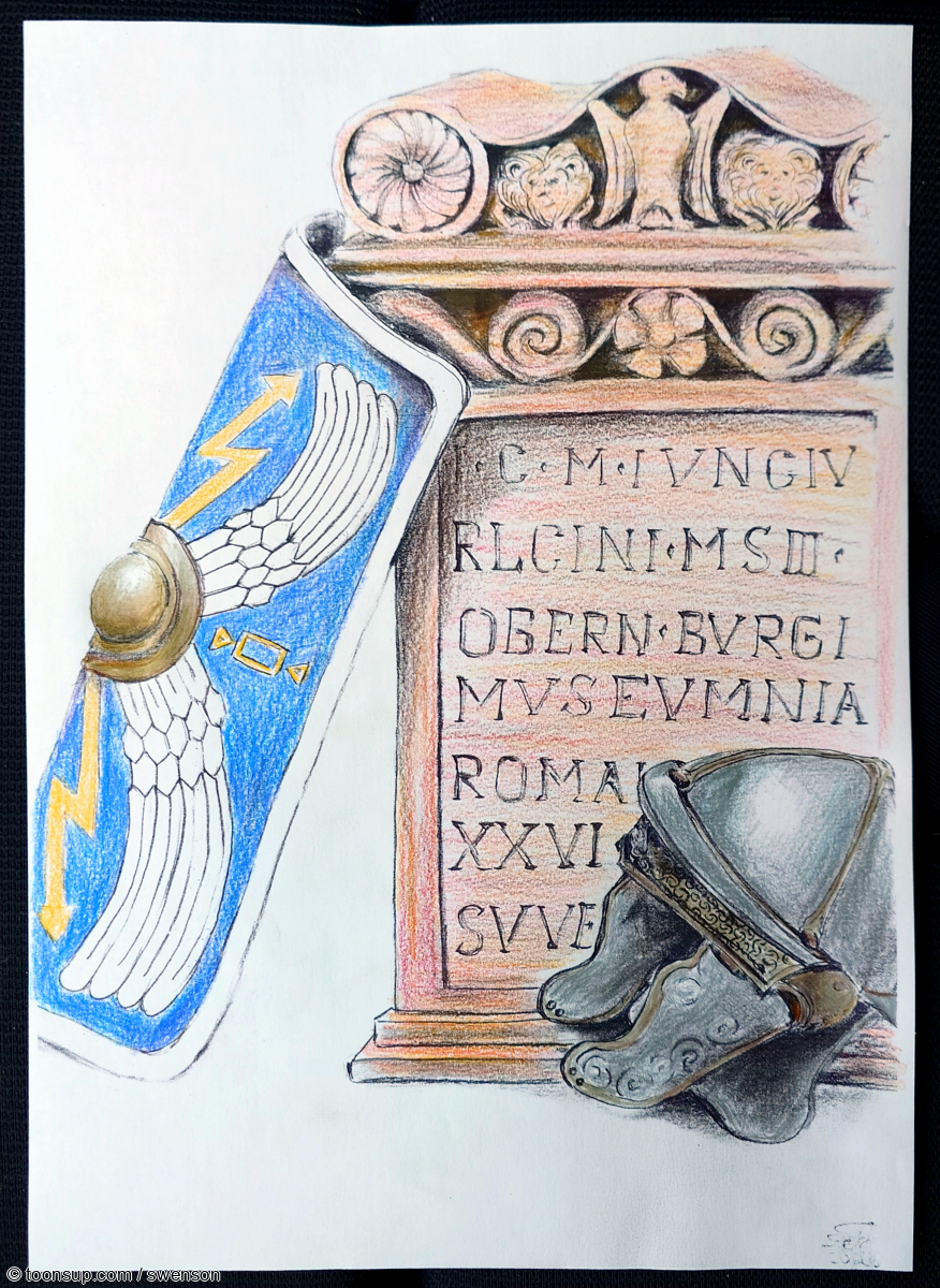 Illustration: Römer aus dem Museum 2