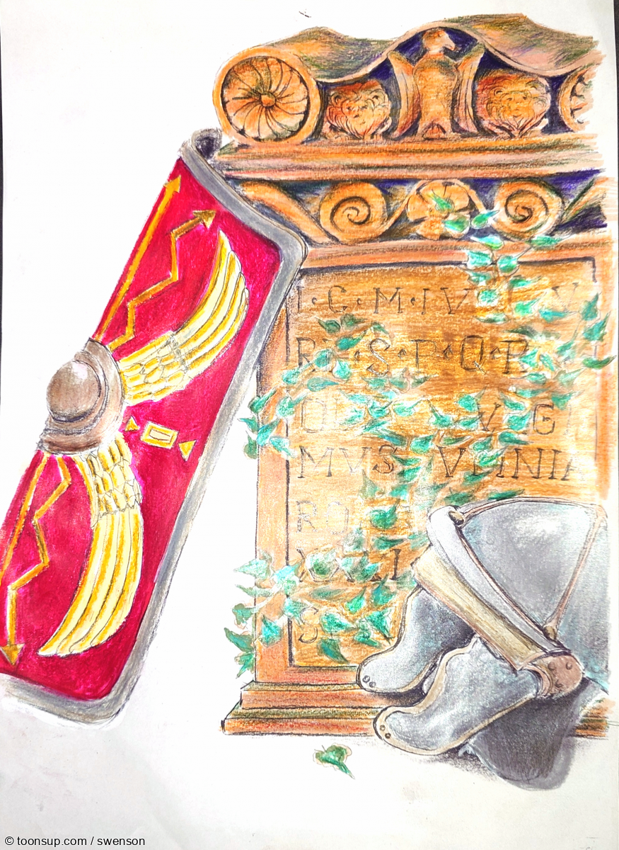 Illustration: Römer aus dem Museum 3