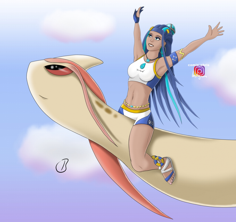 Illustration: Nessa (Pokemon) in meinem Stil 1