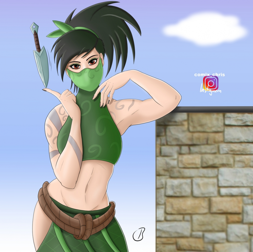Illustration: Akali (League of Legends) 1