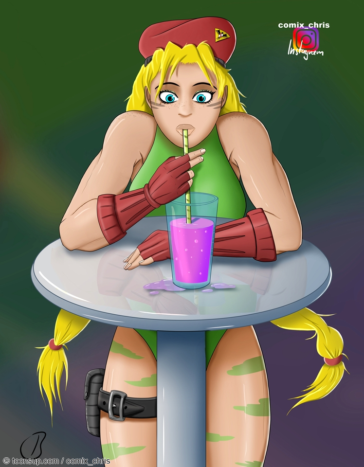 Illustration: Cammy White (Street Fighter) in meinem Zeichenstil 1