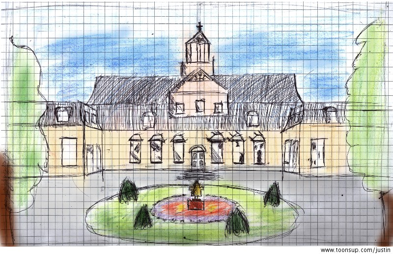 Illustration: Schloss koloriert 1
