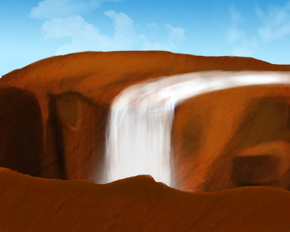 Illustration: Wasserfall 1