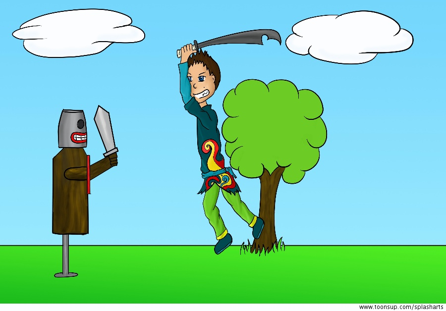 Illustration: Ein junger Krieger 1