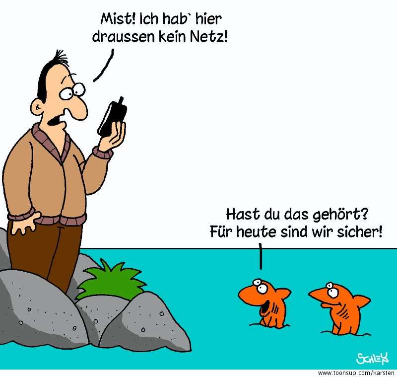 Cartoon: Kein Netz 1