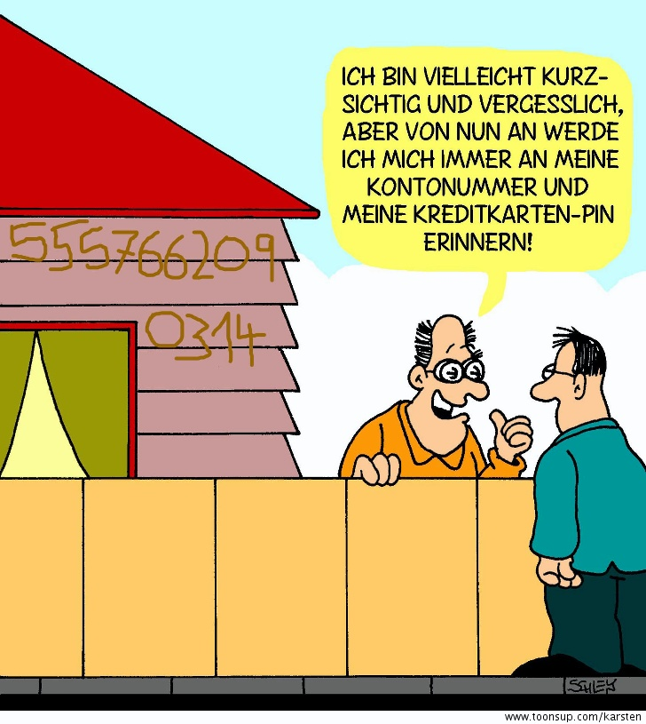 Cartoon: Vergesslich 1