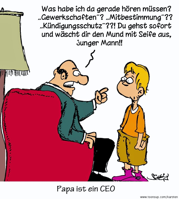 Cartoon: Papa ist ein CEO 1