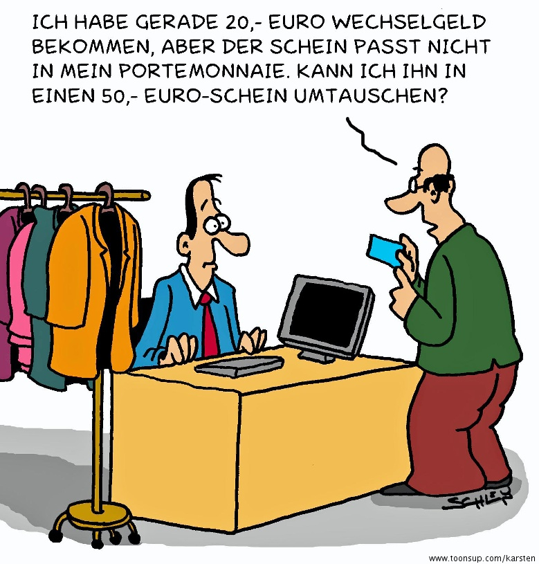 Cartoon: Umtausch 1