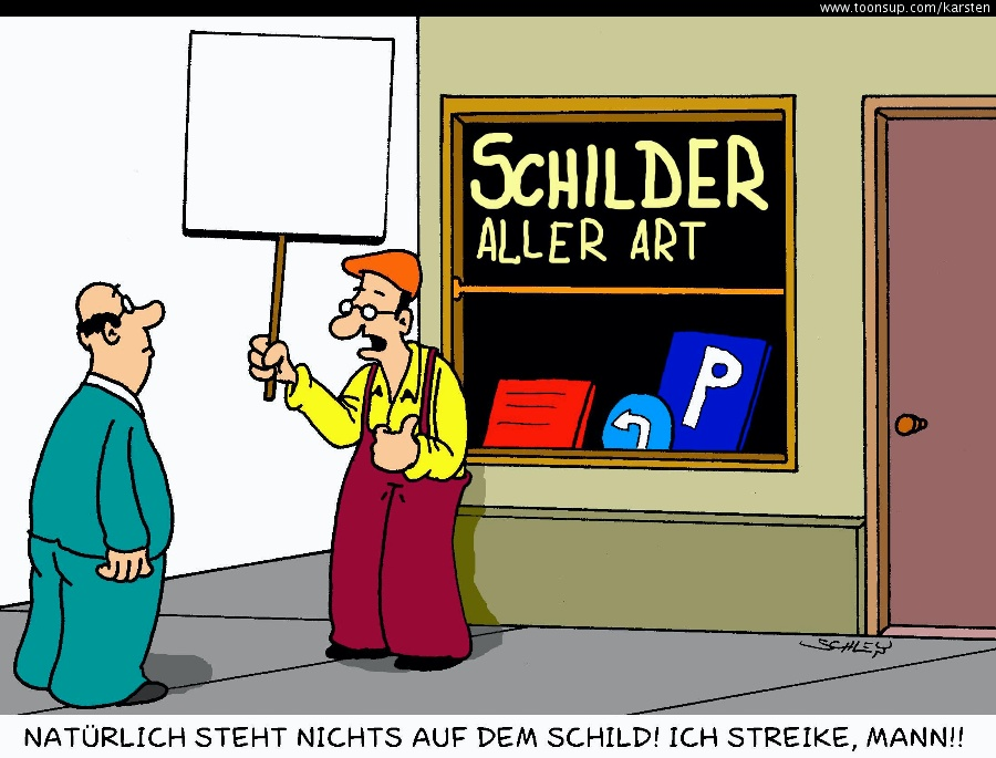 Cartoon: STREIK!! 1