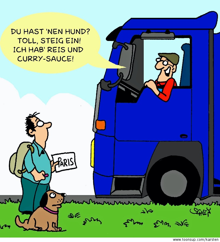 Cartoon: Per Anhalter 1