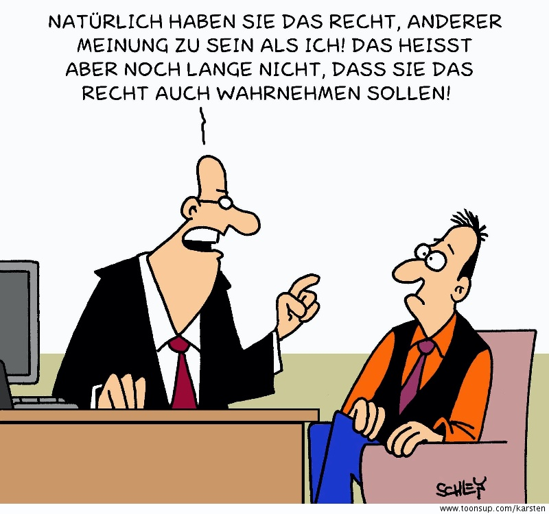 Cartoon: Meinung 1