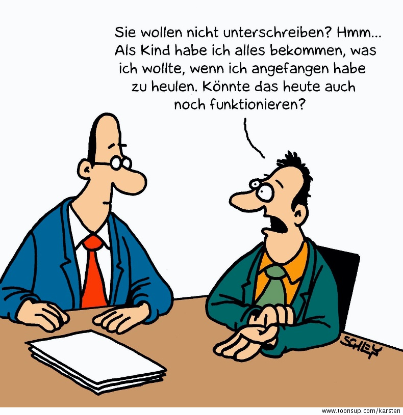 Cartoon: Durchsetzungsvermögen 1