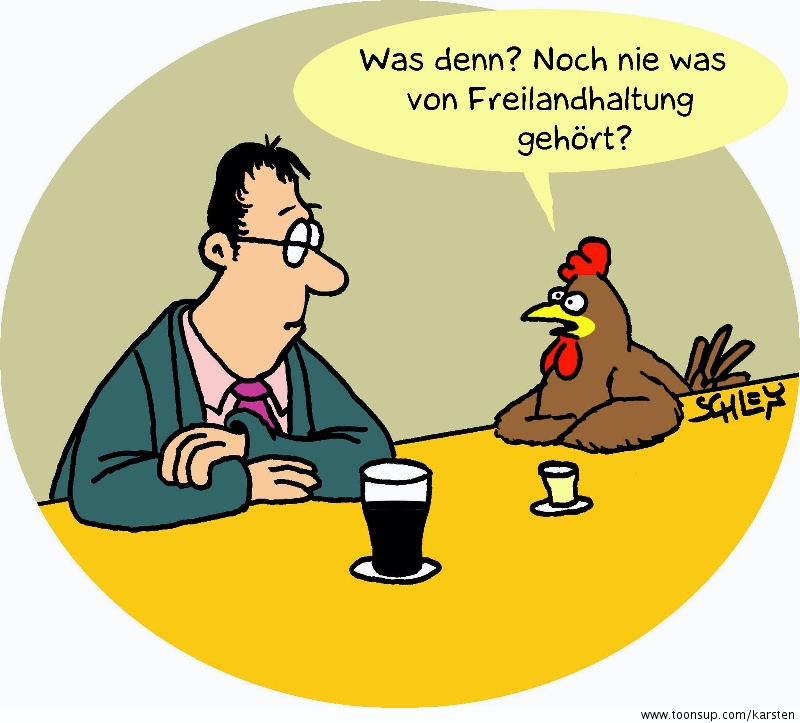 Cartoon: Freilandhaltung 1