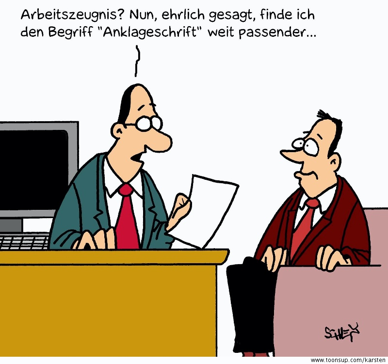 Cartoon: Arbeitszeugnis 1