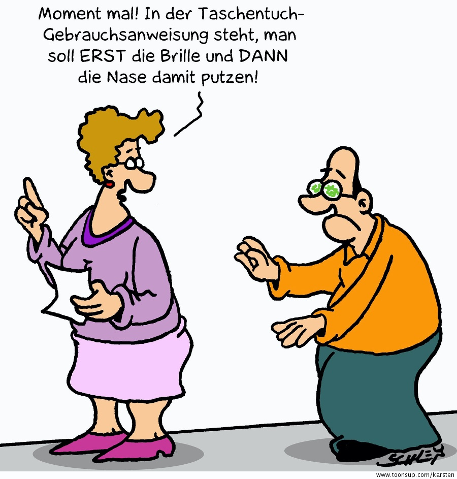 Cartoon: Gebrauchsanweisung 1