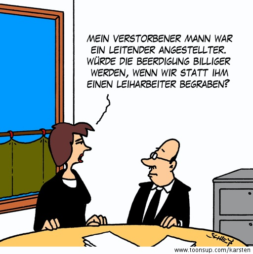 Cartoon: Beerdigung 1