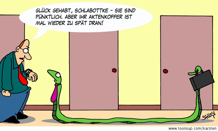 Cartoon: Pünktlich 1