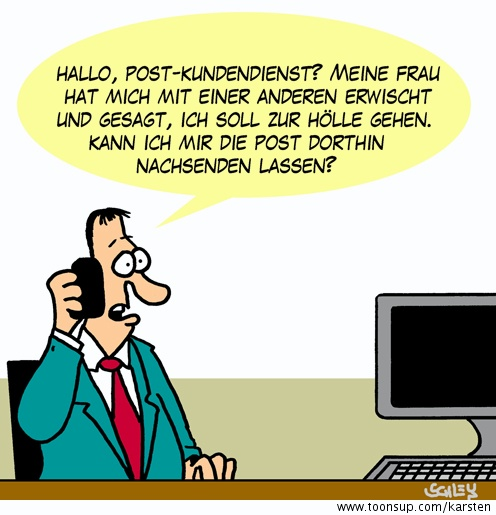 Cartoon: Nachsenden 1