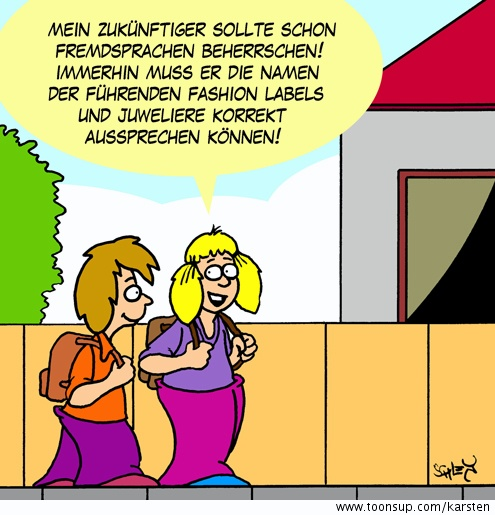 Cartoon: Fremdsprachen 1