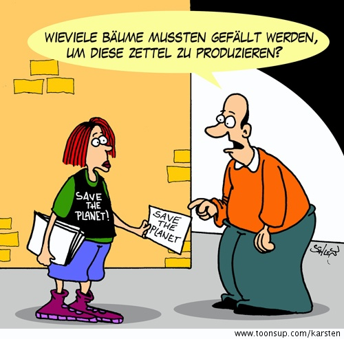 Cartoon: Rettet den Planeten!! 1