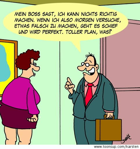 Cartoon: Richtig und falsch 1