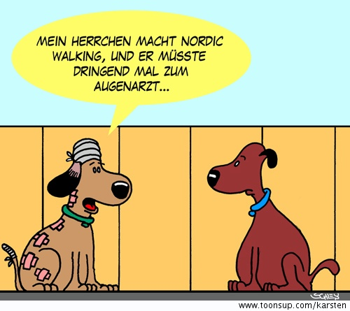 Cartoon: Nordic Walking 1