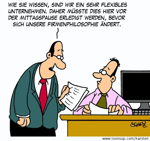 Cartoon: Firmenpolitik 1