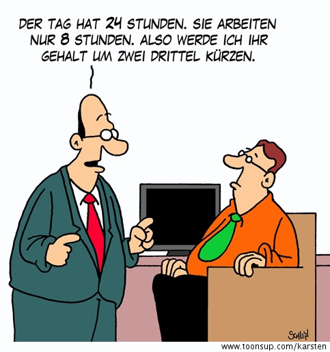 Cartoon: Arbeitszeit 1