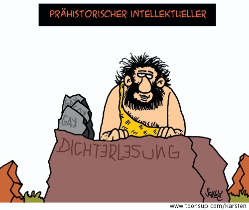Cartoon: Dichter und Denker 1