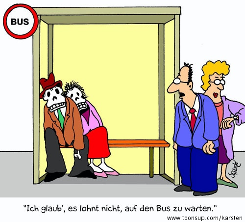 Cartoon: Verspätung 1