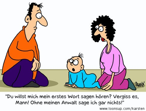 Cartoon: Erste Worte 1