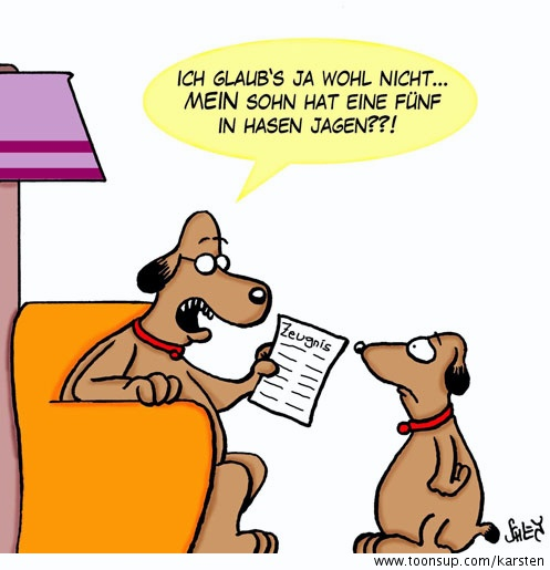 Cartoon: Zeugnis 1