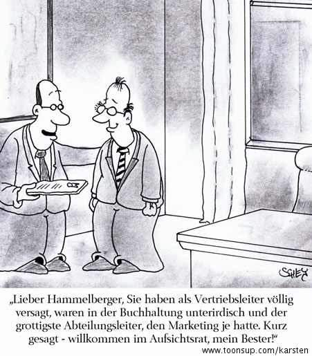 Cartoon: Aufsichtsrat 1