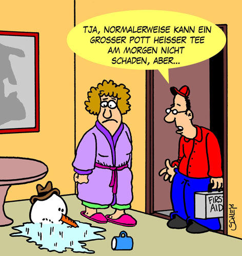 Cartoon: Heisser Tee 1