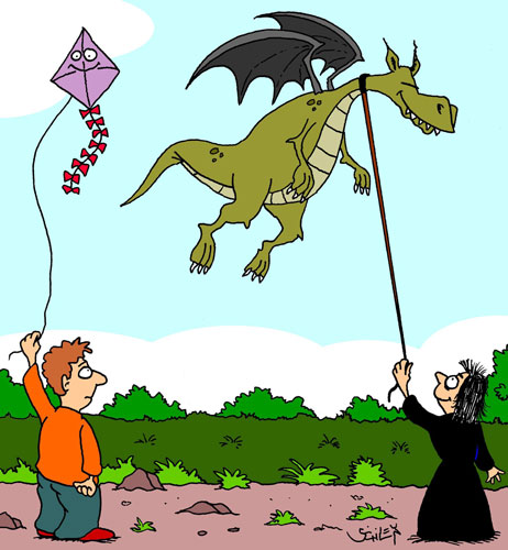 Cartoon: Fliegen lassen 1