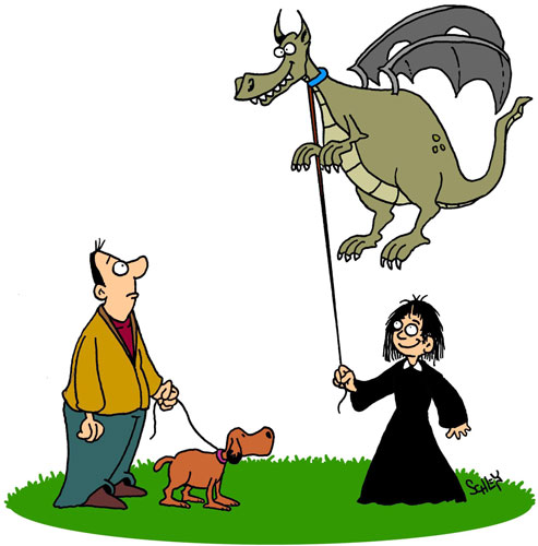 Cartoon: Gassi gehen 1