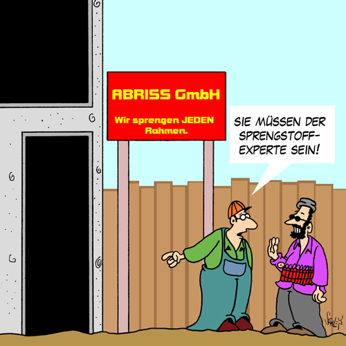 Cartoon: Abriss 1