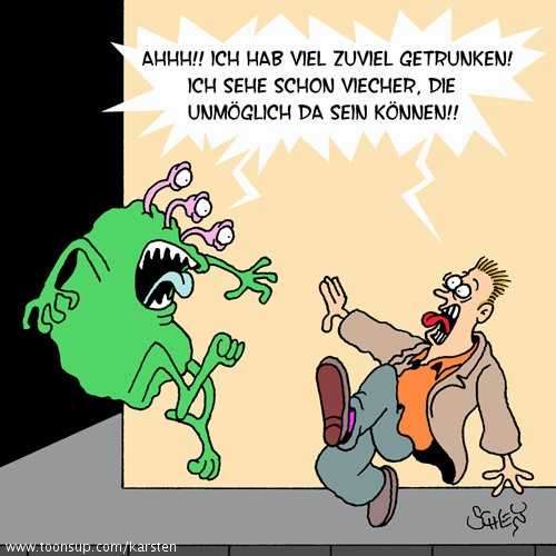 Cartoon: ZUVIEL!! 1
