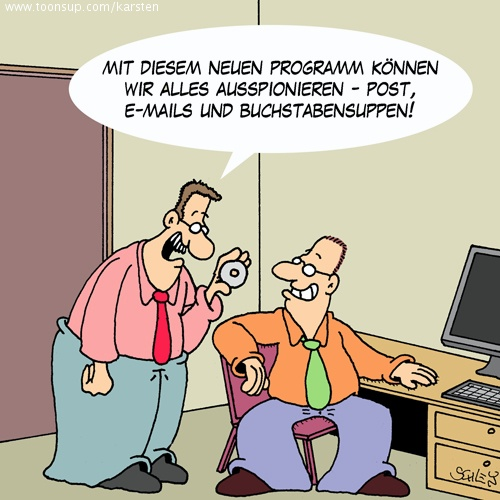 Cartoon: Spionieren 1