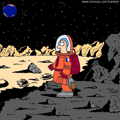 Cartoon: Neulich auf dem Mond 1